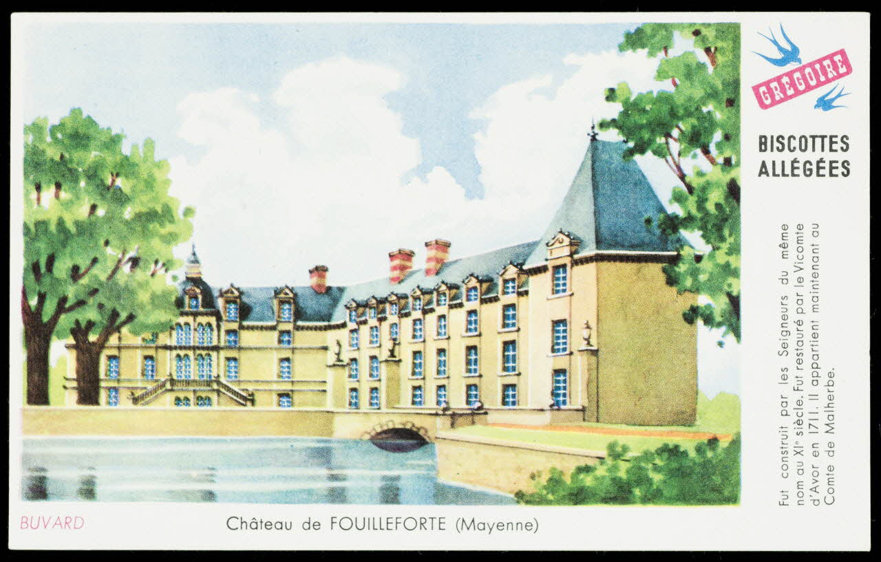 buvard publicitaire Château de FOUILLEFORTE (Mayenne) 1994.34.73 Photo