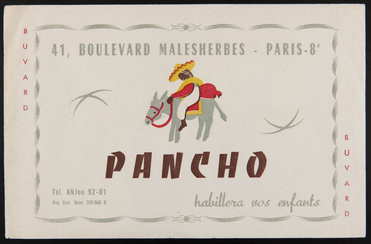 buvard publicitaire PANCHO  habillera vos enfants 1994.34.748 Photo