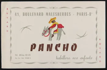 buvard publicitaire PANCHO  habillera vos enfants 1994.34.748 Photo
