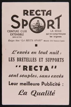 buvard publicitaire RECTA  SPORT 1994.34.759 Photo