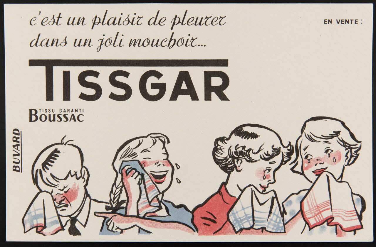buvard publicitaire c'est un plaisir de pleurer  dans un joli mouchoir... 1994.34.760 Photo