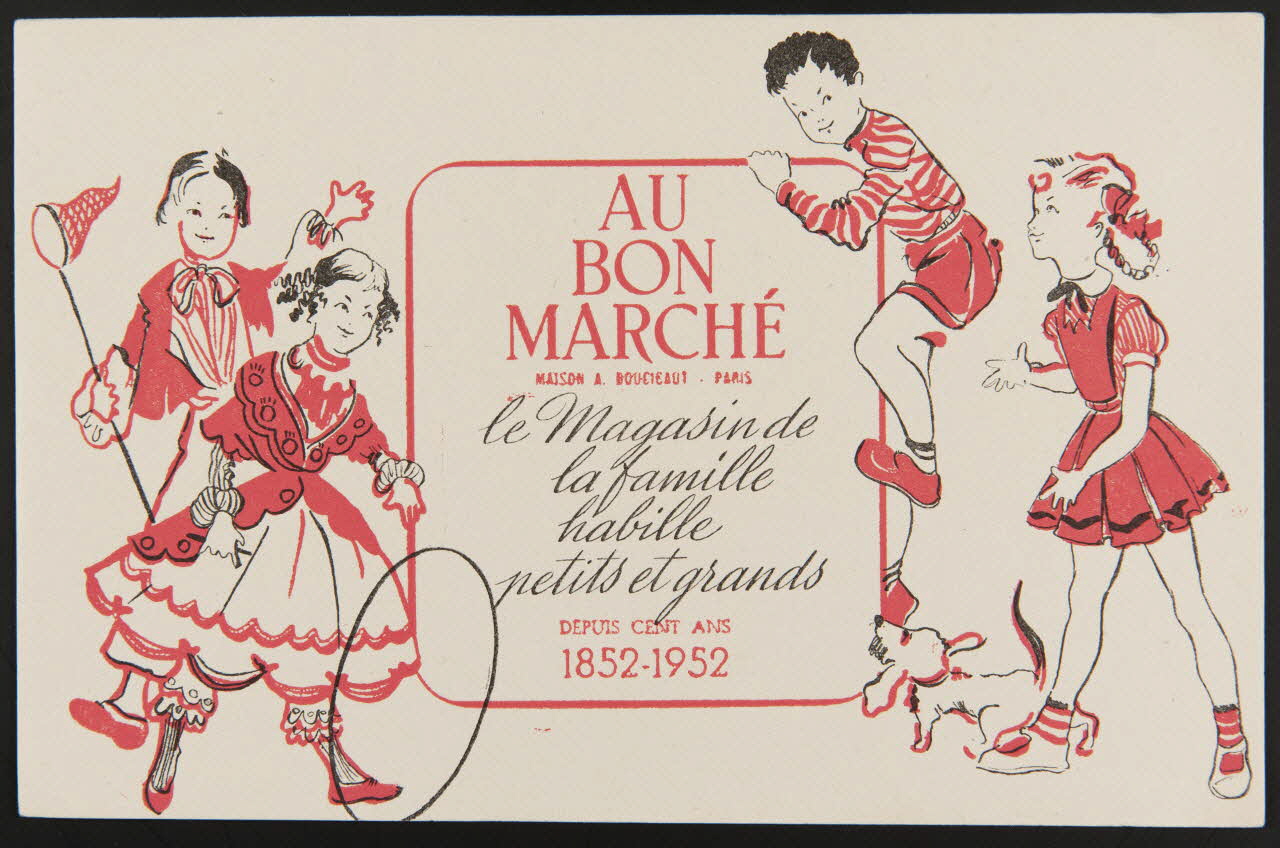 buvard publicitaire AU  BON  MARCHE 1952 1994.34.784 Photo