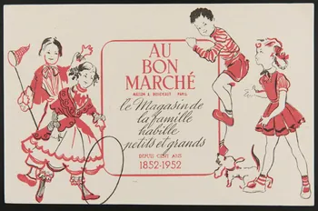 buvard publicitaire AU  BON  MARCHE 1952 1994.34.784  Photo