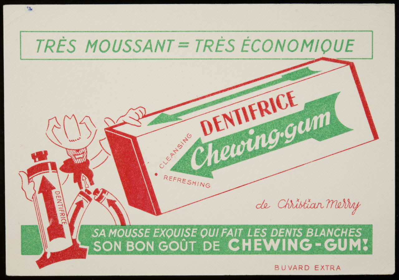 buvard publicitaire DENTIFRICE  Chewing.gum 1994.34.794 Photo