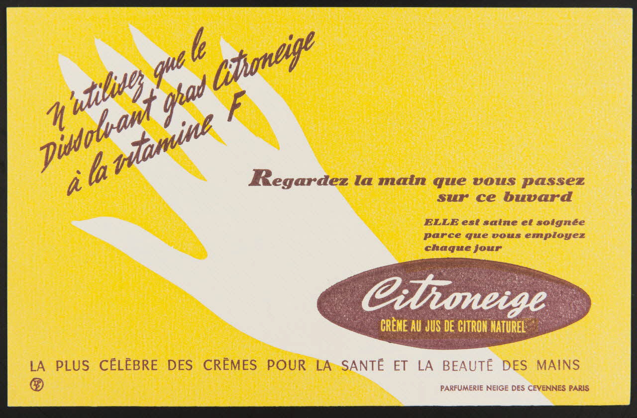 buvard publicitaire n'utilisez que le  Dissolvant gras Citroneige  à la vitamine F 1994.34.804 Photo