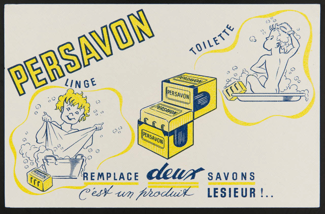 buvard publicitaire PERSAVON  LINGE  TOILETTE 1994.34.812 Photo