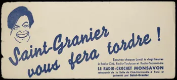 buvard publicitaire Saint-Granier  vous fera tordre ! 1994.34.814 Photo