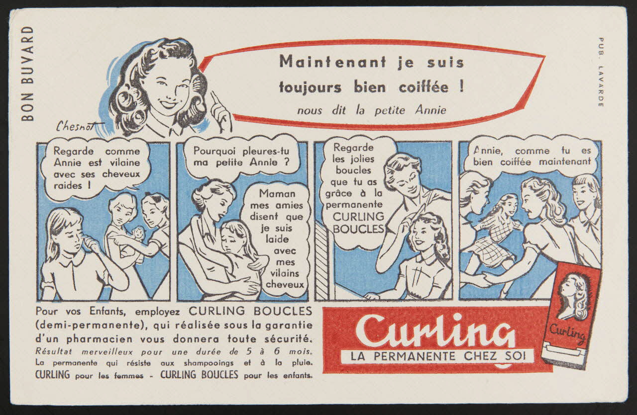 buvard publicitaire Curling  LA PERMANENTE CHEZ SOI 1994.34.817 Photo