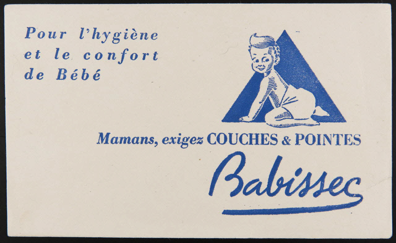 buvard publicitaire Mamans, exigez COUCHES & POINTES  Babissec 1994.34.826 Photo