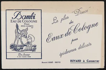buvard publicitaire La plus "Douce"  des  Eaux de Cologne 1994.34.828 Photo