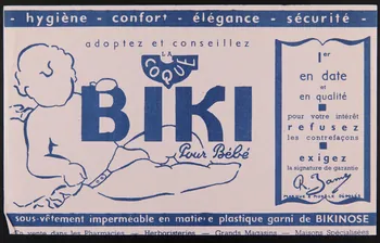 buvard publicitaire LA  COQUE  BIKI 1994.34.831  Photo