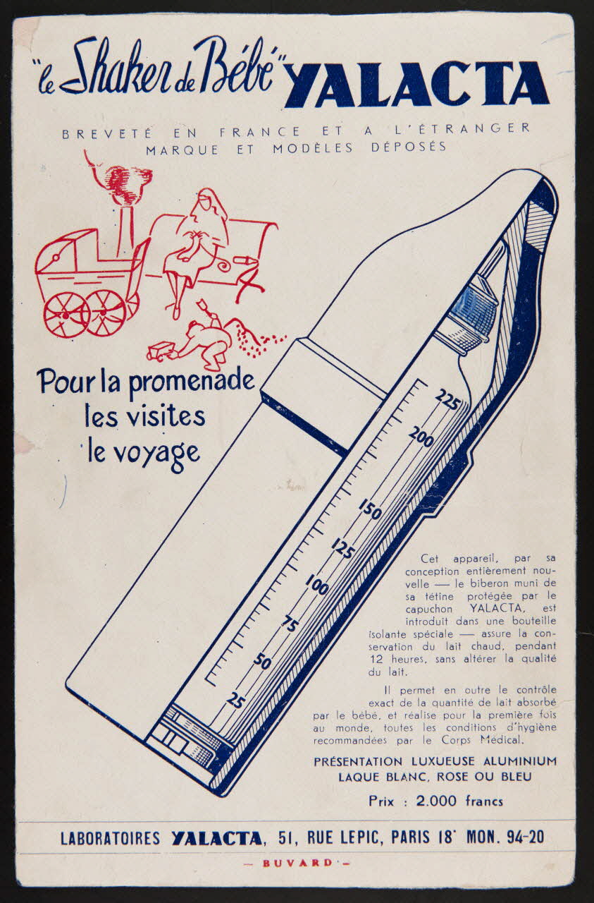 buvard publicitaire "le Shaker de Bébé" YALACTA 1994.34.841 Photo