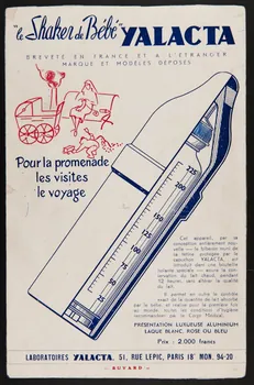 buvard publicitaire "le Shaker de Bébé" YALACTA 1994.34.841  Photo