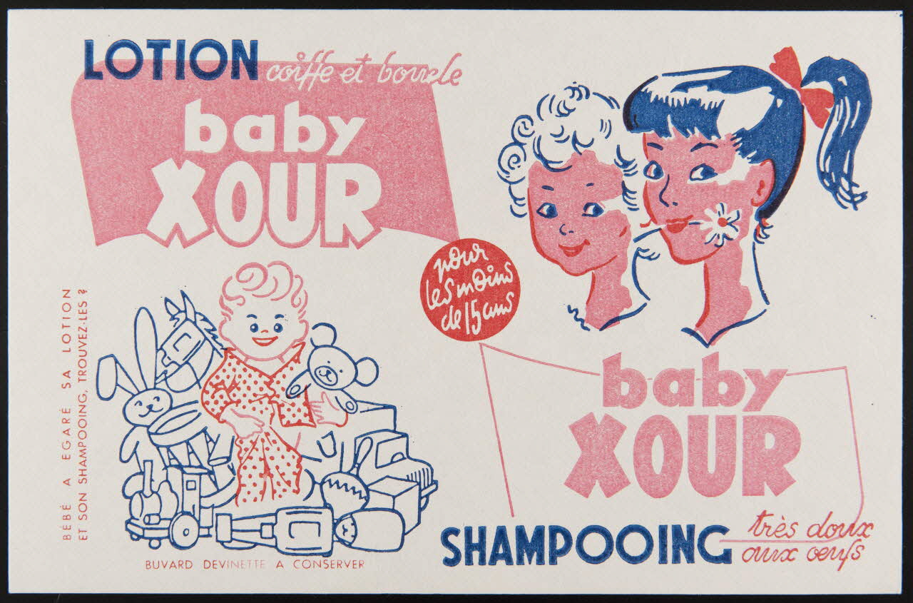 buvard publicitaire LOTION coiffe et boucle  baby  XOUR 1994.34.843 Photo