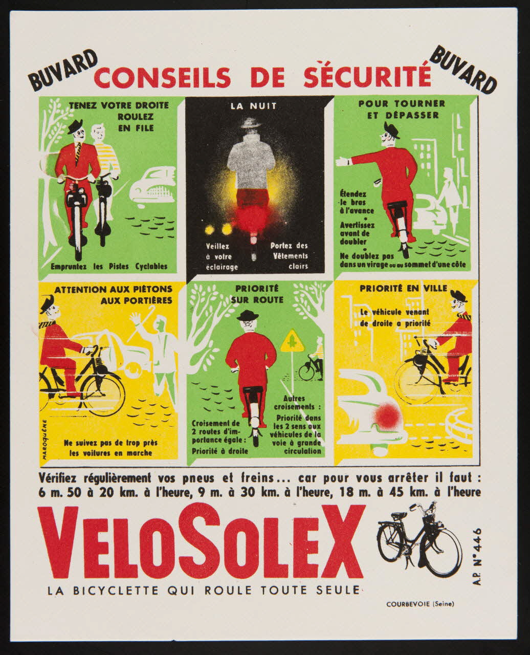 buvard publicitaire VELOSOLEX  LA BICYCLETTE QUI ROULE TOUTE SEULE 1994.34.852 Photo