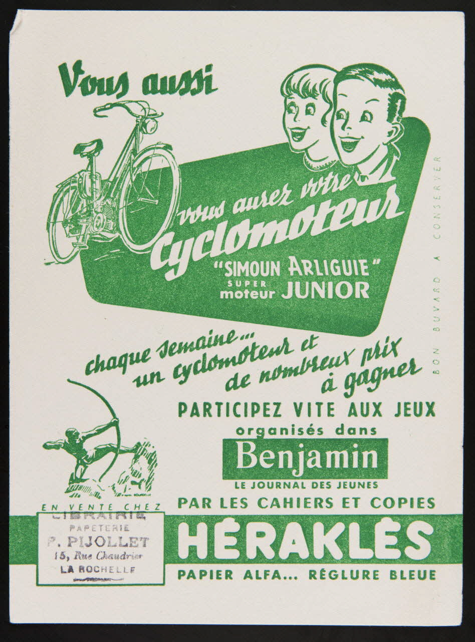 buvard publicitaire Vous aussi  vous aurez votre  cyclomoteur 1994.34.856 Photo