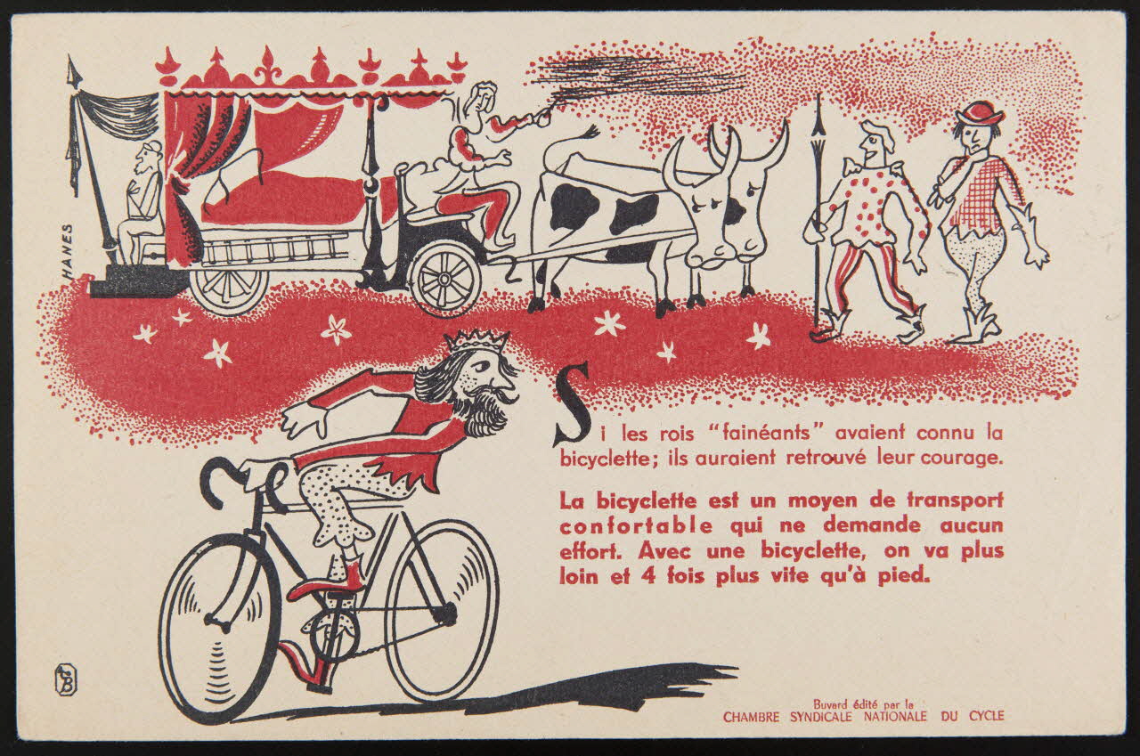 buvard publicitaire La bicyclette est un moyen de transport 1994.34.859 Photo