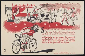 buvard publicitaire La bicyclette est un moyen de transport 1994.34.859 Photo