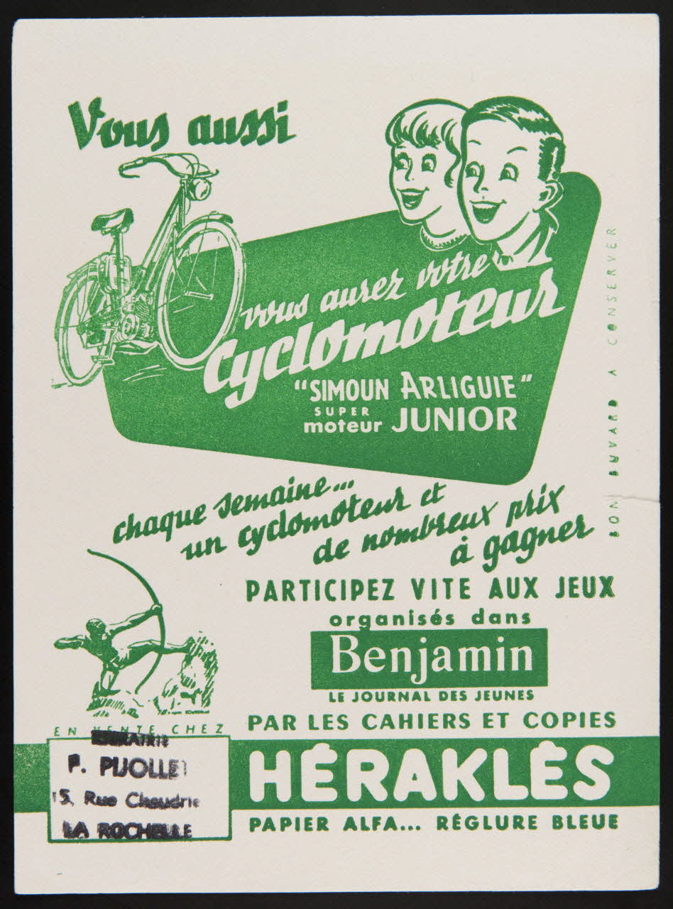 buvard publicitaire Vous aussi  vous aurez votre  cyclomoteur 1994.34.863 Photo