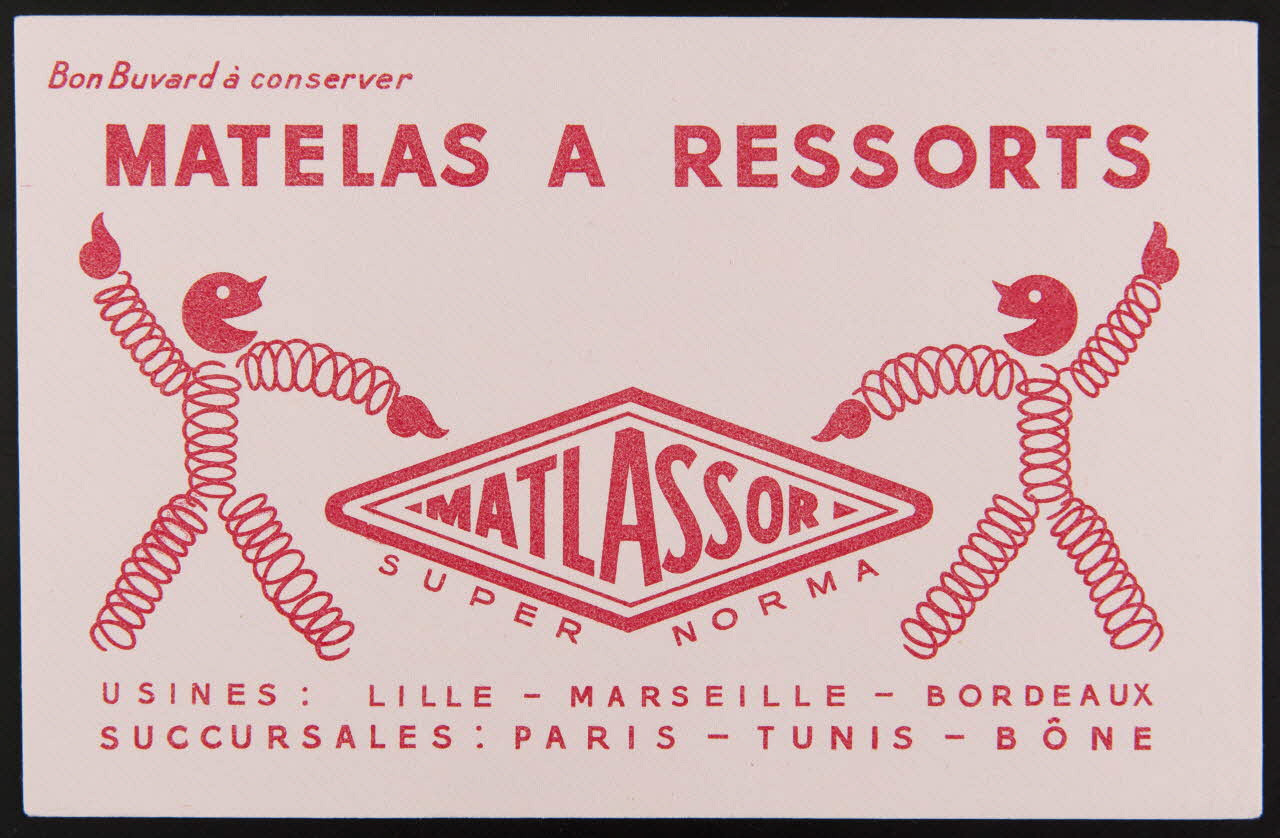 buvard publicitaire MATELAS A RESSORTS 1994.34.873 Photo