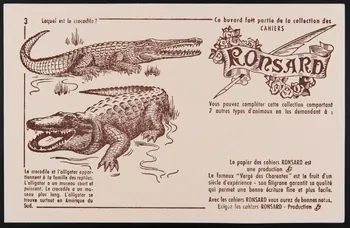 buvard publicitaire Ce buvard fait partie de la collection des  CAHIERS  RONSARD 1994.34.882 Photo