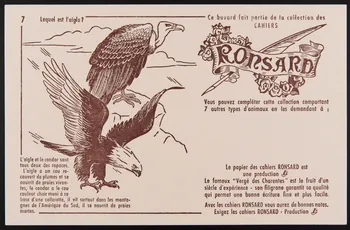 buvard publicitaire Ce buvard fait partie de la collection des  CAHIERS  RONSARD 1994.34.886 Photo