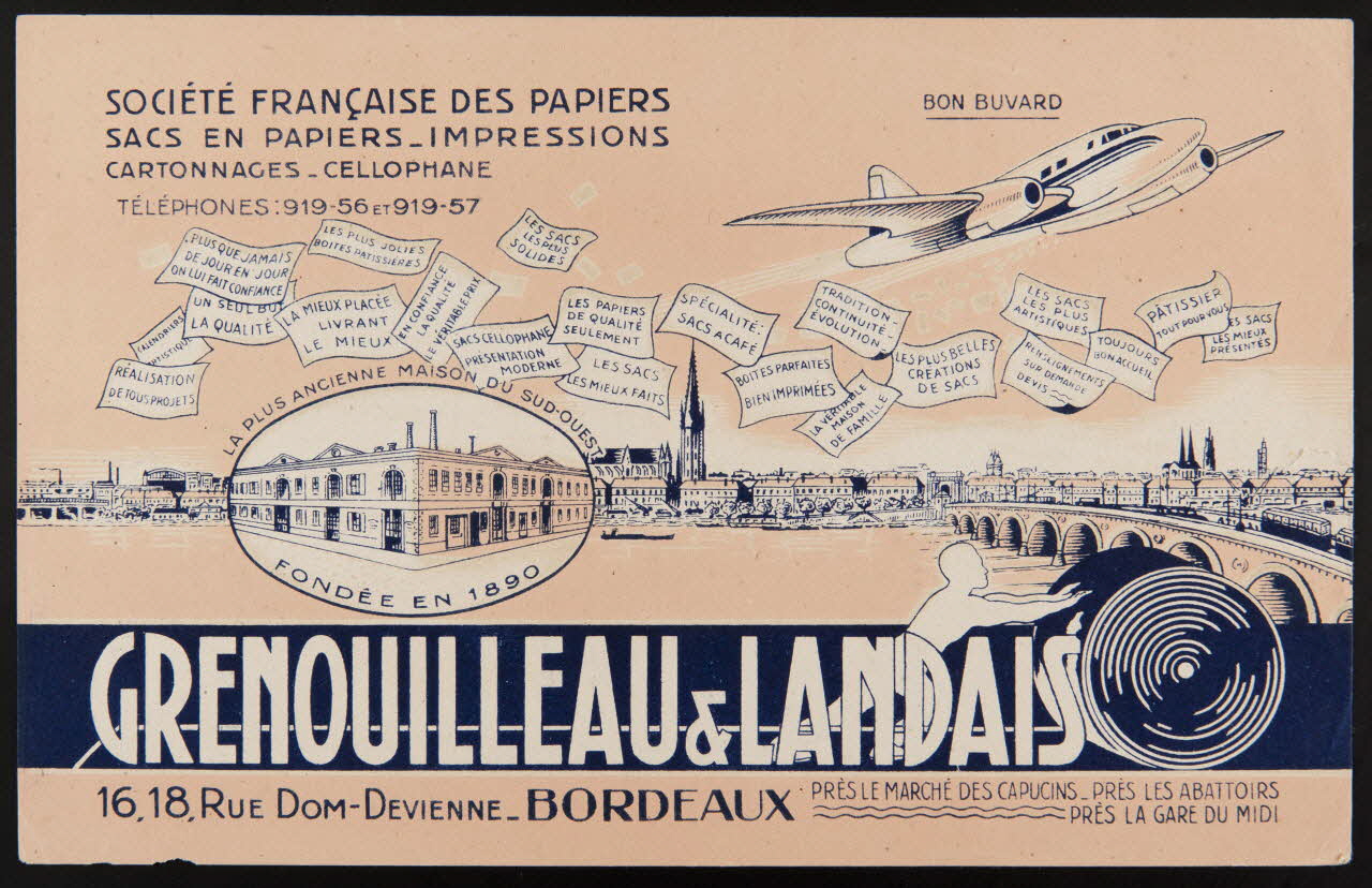 buvard publicitaire SOCIETE FRANCAISE DES PAPIERS  SACS EN PAPIER-IMPRESSION 1994.34.897 Photo