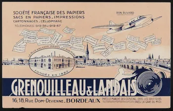buvard publicitaire SOCIETE FRANCAISE DES PAPIERS  SACS EN PAPIER-IMPRESSION 1994.34.897 Photo