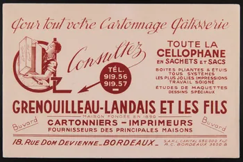 buvard publicitaire TOUTE LA  CELLOPHANE  EN SACHETS ET SACS 1994.34.899  Photo