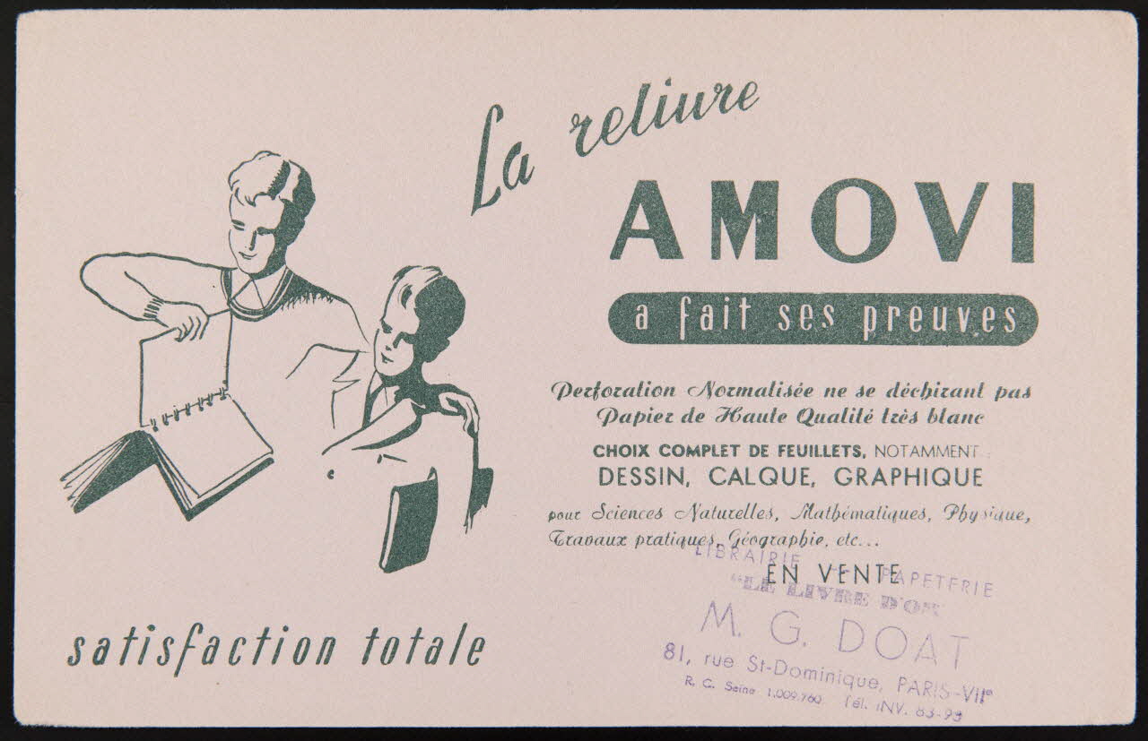 buvard publicitaire La reliure  AMOVI  a fait ses preuves 1994.34.905 Photo