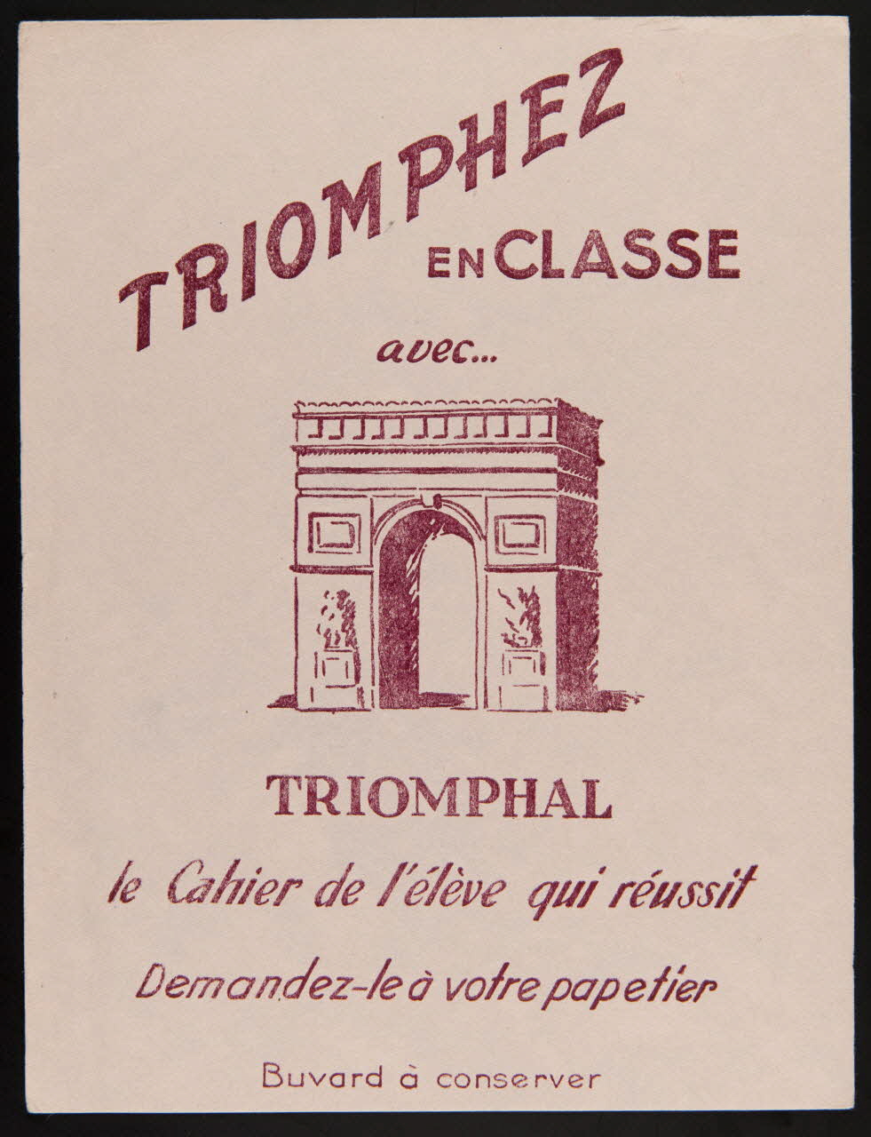 buvard publicitaire TRIOMPHAL 1994.34.906 Photo