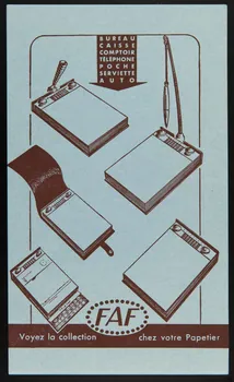 buvard publicitaire FAF  Voyez la collection chez votre Papetier 1994.34.908 Photo