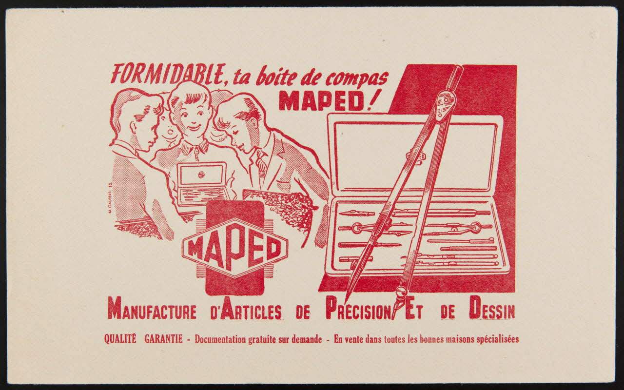 buvard publicitaire FORMIDABLE, ta boite de compas  MAPED ! 1994.34.911 Photo