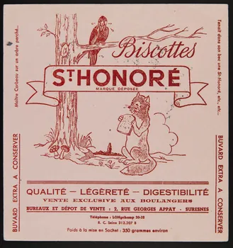 buvard publicitaire ST HONORE 1994.34.92 Photo
