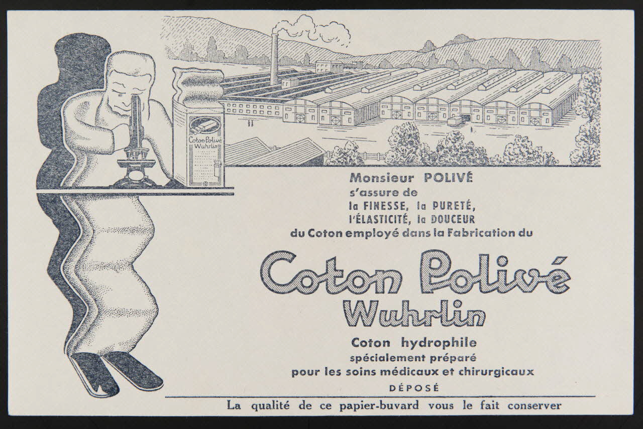 buvard publicitaire Coton Polivé  Wuhrlin 1994.34.931 Photo