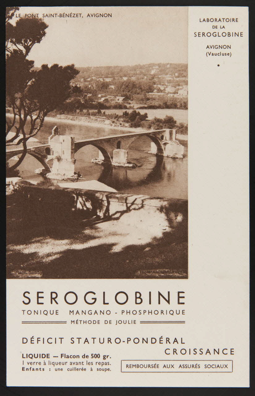 buvard publicitaire SEROGLOBINE 1994.34.942 Photo