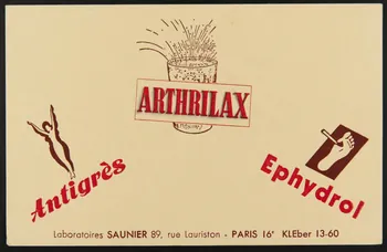 buvard publicitaire ARTHRILAX 1994.34.971 Photo