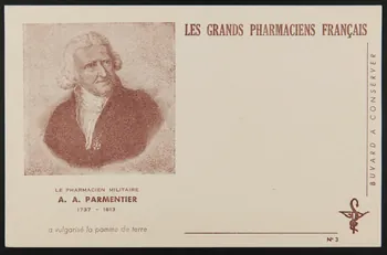 buvard publicitaire LES GRANDS PHARMACIENS FRANCAIS  A. A. PARMENTIER 1994.34.983 Photo