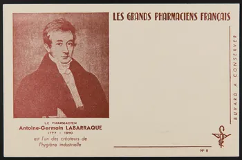buvard publicitaire LES GRANDS PHARMACIENS FRANCAIS  Antoine-Germain LABARRAQUE 1994.34.989 Photo