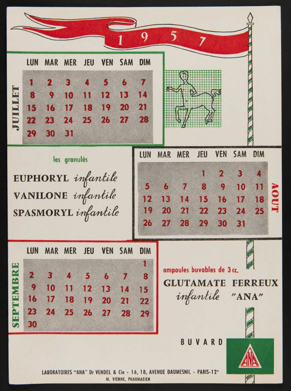 buvard publicitaire 1957 1994.34.999 Photo