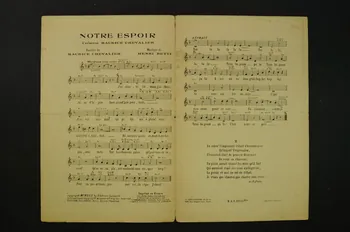 Henri Betti ; Maurice Chevalier ; Salabert chanson petit format Île-de-France, France 1941 1965.172.53 Photo Mucem