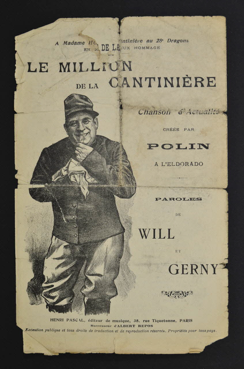 Ernest Gerny ; Will ; Paul Lorans ; Polin ; Henri Pascal chanson petit format Île-de-France, France 1903 1965.172.58 Photo Mucem