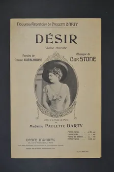 Dick Stone ; Claude Guéblandre ; Paulette Darty ; Aubert Et Matterssen; chanson petit format Île-de-France, France 1909 1965.172.69  Photo Mucem