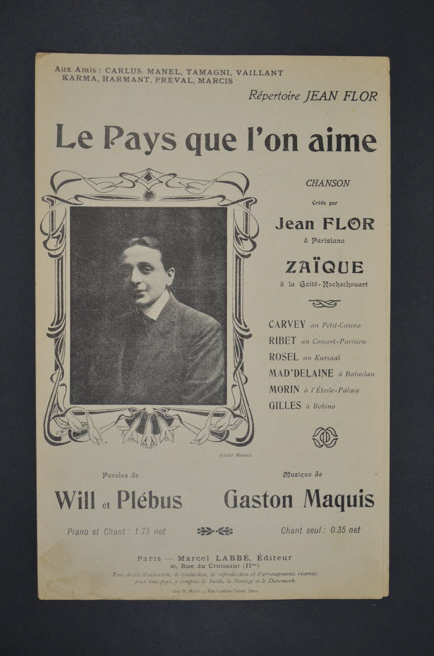 chanson petit format 1965.172.86 Photo Mucem