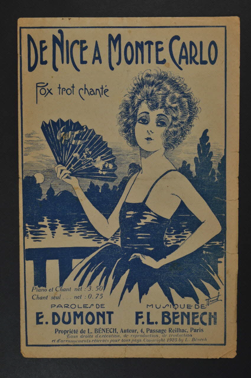 Ernest Dumont ; Ferdinand Louis Bénech chanson petit format Île-de-France, France 1925 1966.189.5 Photo Mucem