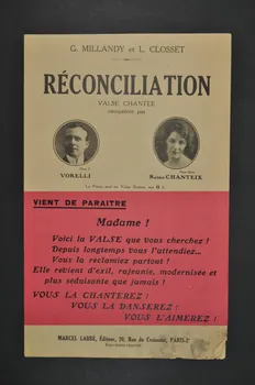 Georges Millandy ; Louis Closset ; Georges Vorelli ; Reine Chanteix ; Labbé chanson petit format Île-de-France, France 1925 1965.175.1 Photo Mucem