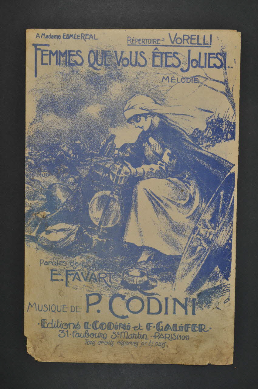 Edgard Favart ; Pierre Codini chanson petit format Île-de-France, France 1912 1965.175.101 Photo Mucem