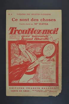 Yves Mirande ; Raoul Moretti ; Davia ; Salabert chanson petit format Île-de-France, France 1924 1965.175.103 Photo Mucem