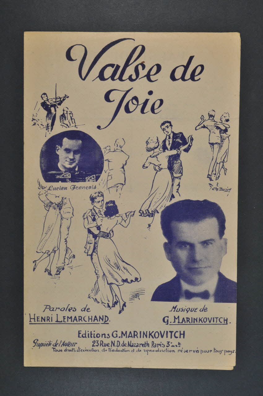 Henry-Lemarchand ; Georges Marinkovitch chanson petit format Île-de-France, France 1949 1966.189.71 Photo Mucem