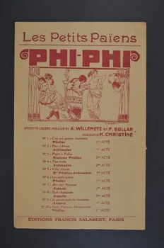 Albert Willemetz ; Henri Christiné ; Fabien Sollar ; Francis F. Salabert chanson petit format Île-de-France, France 1918 1965.175.116 Photo Mucem